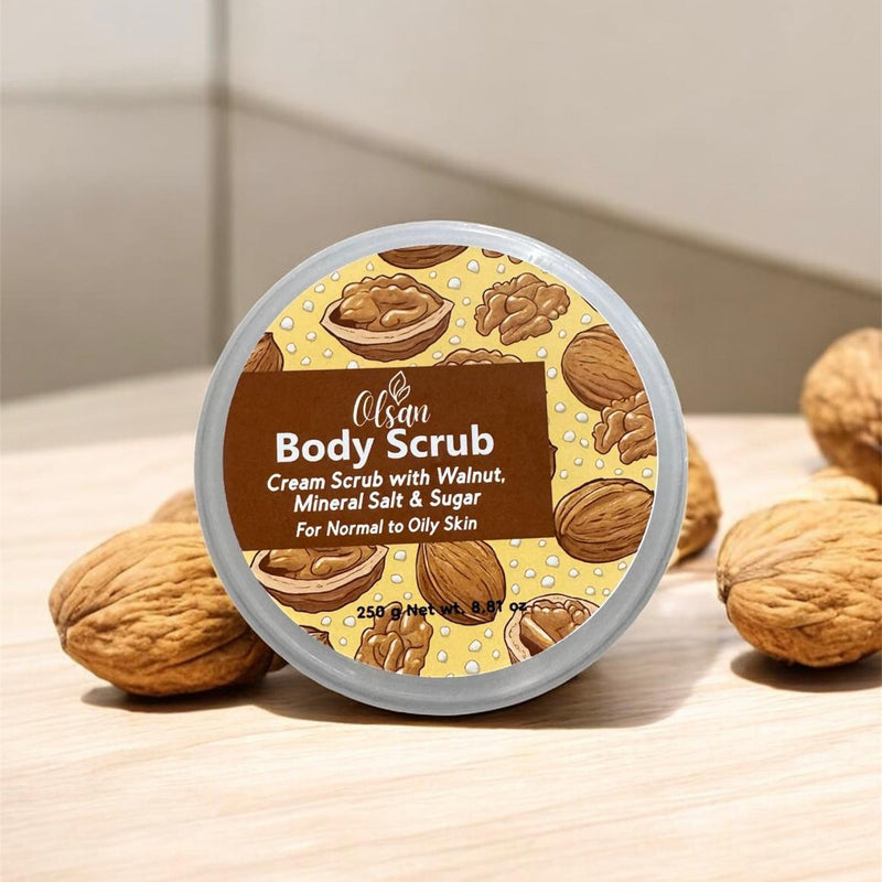 Body Scrub, Sugar, Sea Salt & Walnut